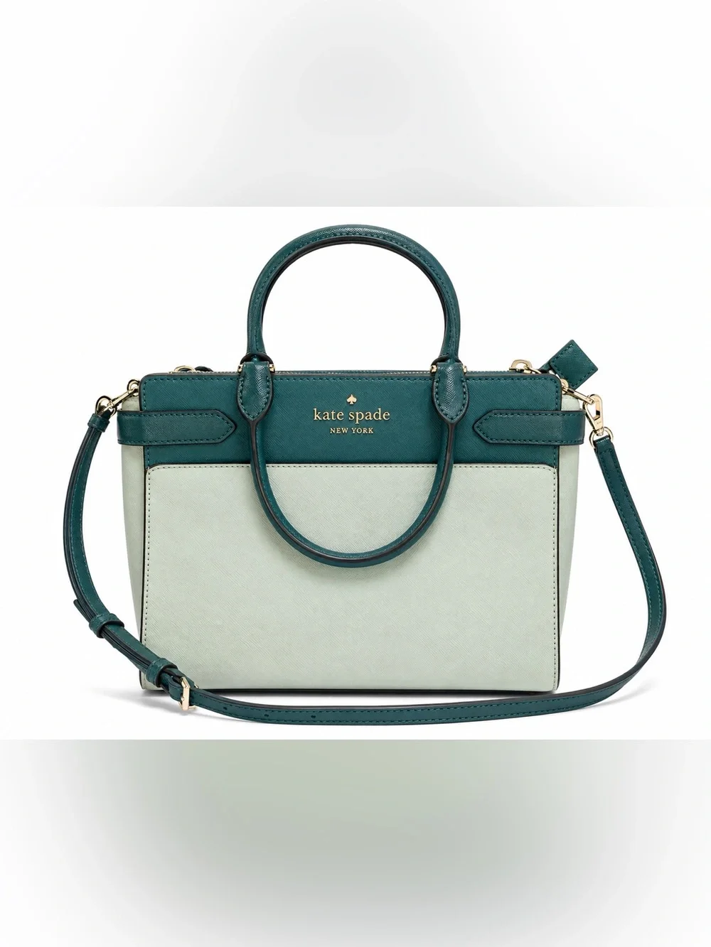 kate spade Two-Tone Teal and Mint Leather Satchel